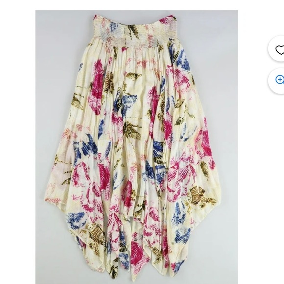 Free People Dresses & Skirts - Free People Women Boho Style Asymmetric Handkerchief Hem Fly Away Midi Skirt XS